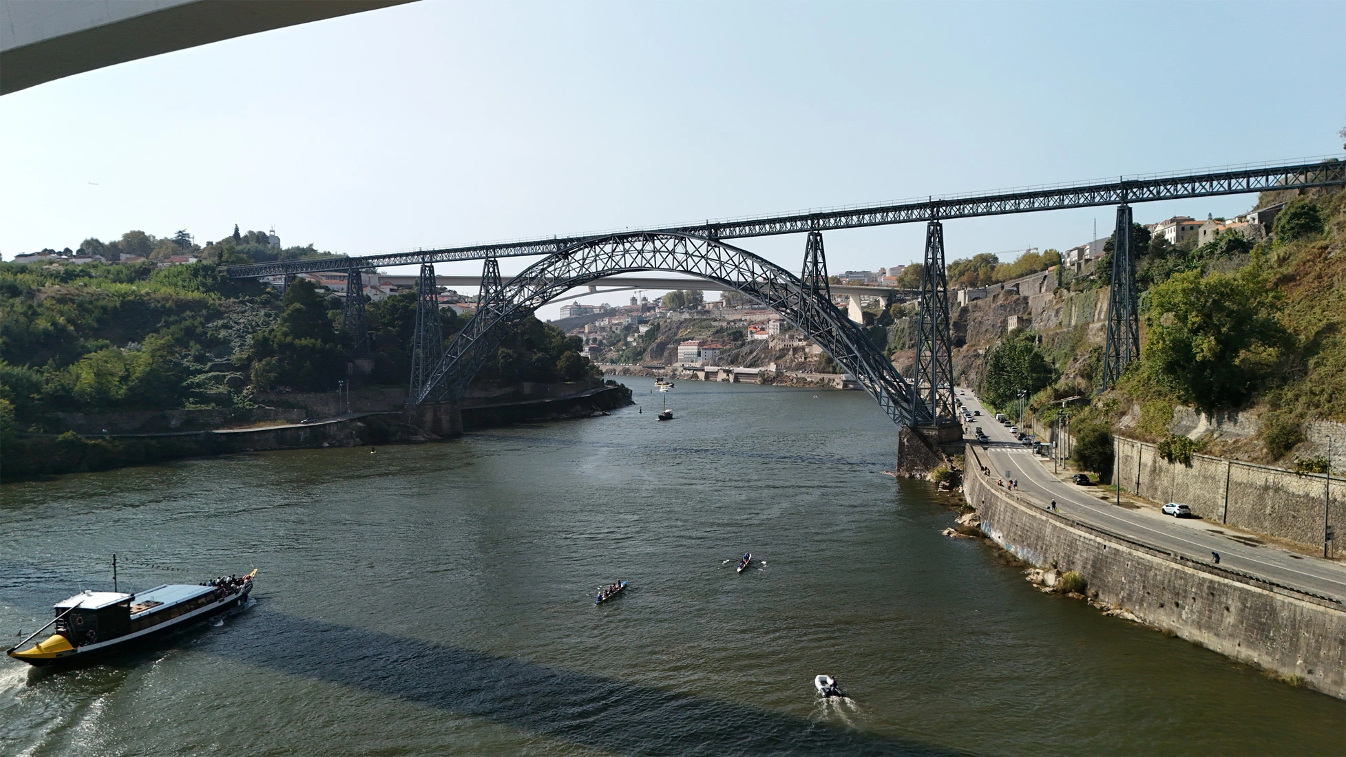 row for fun porto bridge boats